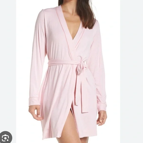 UGG Aldridge Mini-Striped Knit Wrap Robe - Picture 2 of 16